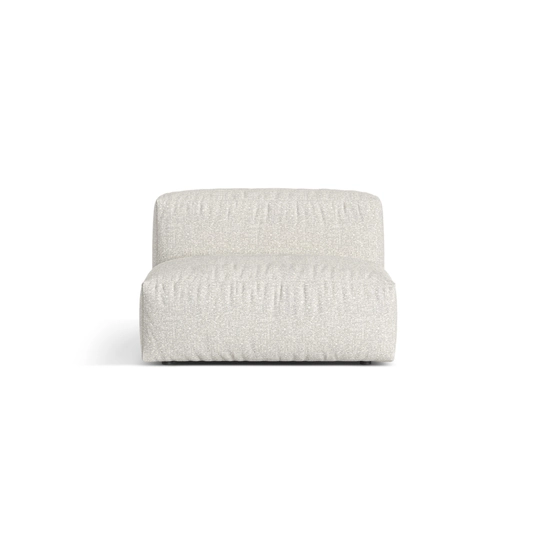 Boucle Modul Armless, "Martina", 1 Seat, 106x90x75, Grey Beige Melange