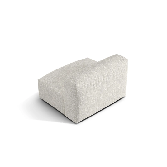 Boucle Modul Armless, "Martina", 1 Seat, 106x90x75, Grey Beige Melange