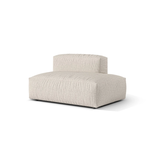 Boucle right sofa, "Martina", 2 Seats, 133x106x75, Beige