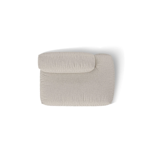 Boucle right sofa, "Martina", 2 Seats, 133x106x75, Beige