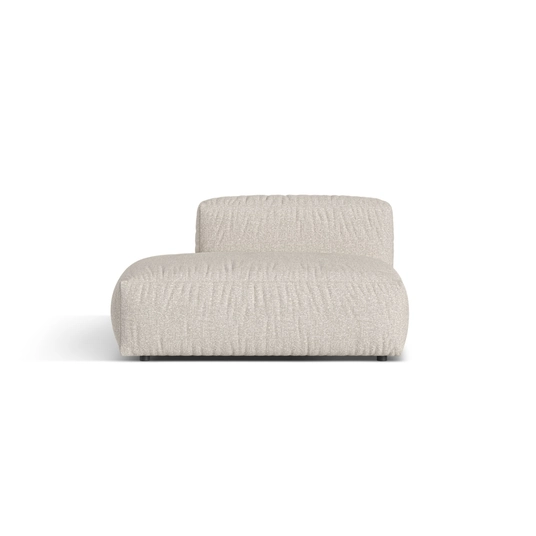 Boucle Left Sofa, "Martina", 2 Seats, 133x106x75, Beige