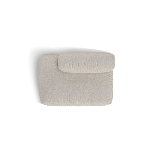 Boucle Left Sofa, "Martina", 2 Seats, 133x106x75, Beige