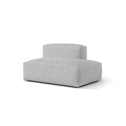 Boucle right sofa, "Martina", 2 Seats, 133x106x75, Silver