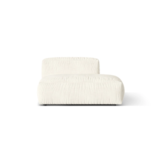 Boucle right sofa, "Martina", 2 Seats, 133x106x75, Ivory