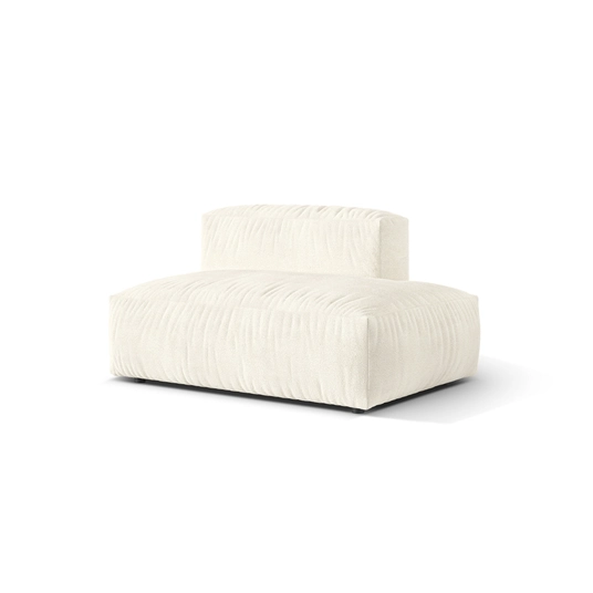 Boucle right sofa, "Martina", 2 Seats, 133x106x75, Ivory