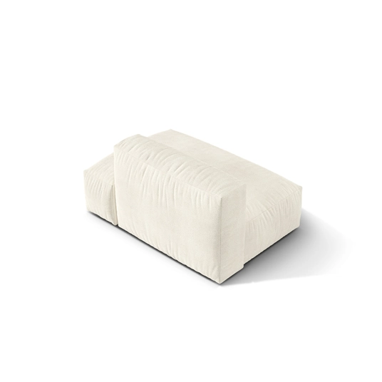 Boucle right sofa, "Martina", 2 Seats, 133x106x75, Ivory