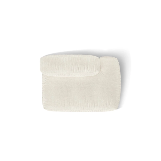 Boucle right sofa, "Martina", 2 Seats, 133x106x75, Ivory