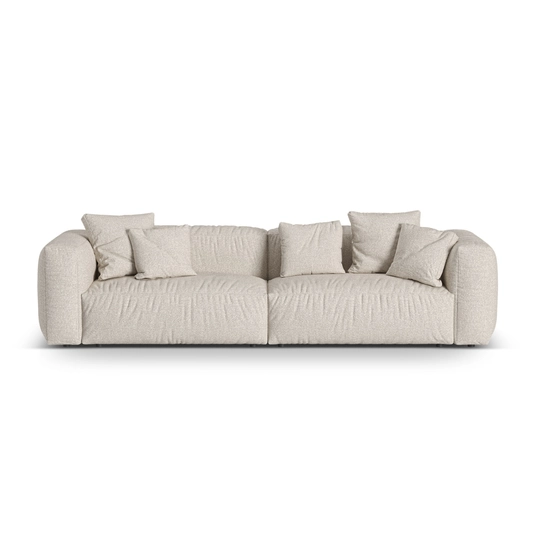 Boucle Modular Sofa, "Martina", 4 Seats, 320x106x75, Beige
