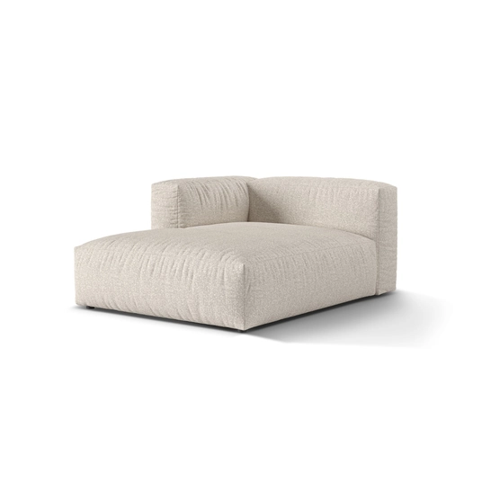Boucle Chaise Longue Left, "Martina", 1 Seat, 176x120x75, Beige