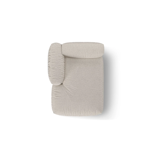 Boucle Chaise Longue Left, "Martina", 1 Seat, 176x120x75, Beige