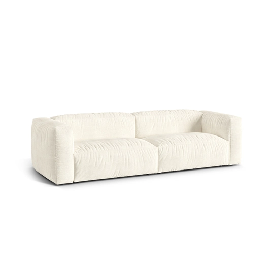 Boucle Modular Sofa, "Martina", 3 Seats, 240x106x75, Ivory
