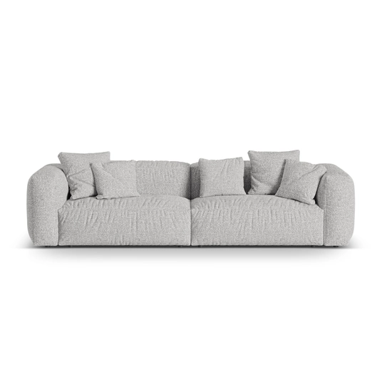 Boucle Modular Sofa, "Martina", 4 Seats, 320x106x75, Silver