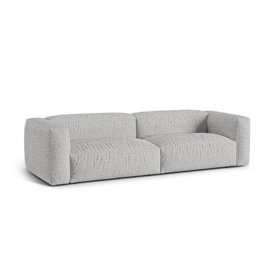 Boucle Modular Sofa, "Martina", 4 Seats, 320x106x75, Silver