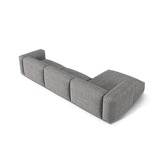 Boucle Modular Left Corner Sofa, "Martina", 3 Seats, 330x176x75, Graphite