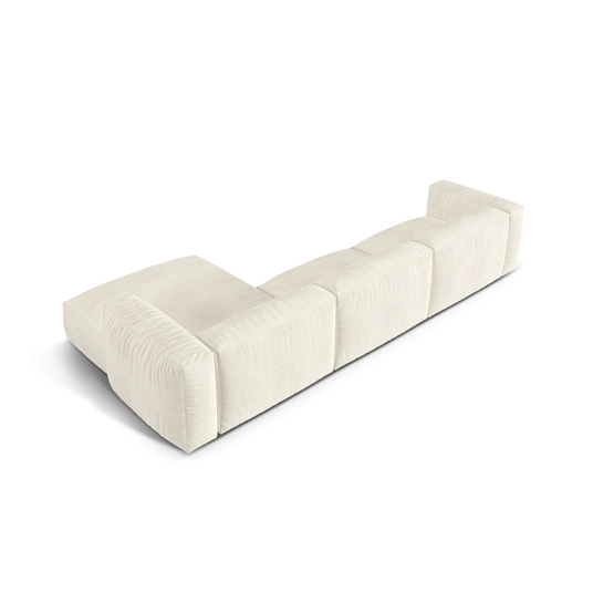 Boucle Modular Right Corner Sofa, "Martina", 3 Seats, 330x176x75, Ivory