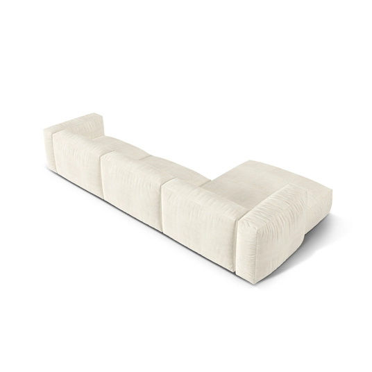 Boucle Modular Left Corner Sofa, "Martina", 3 Seats, 330x176x75, Ivory