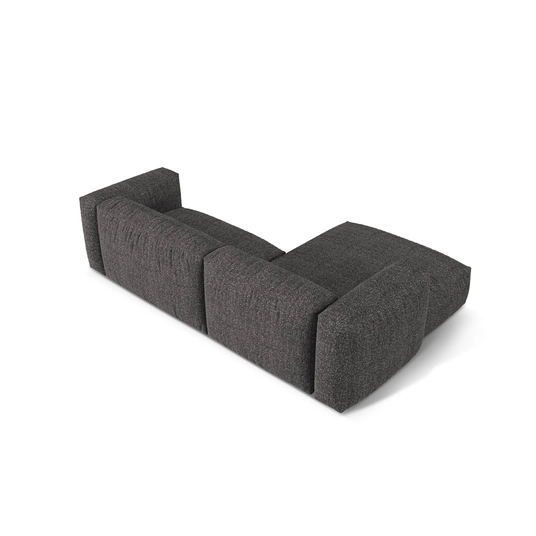 Boucle Modular Left Corner Sofa, "Martina", 2 Seats, 280x176x75, Anthracite