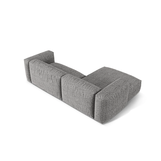 Boucle Modular Left Corner Sofa, "Martina", 2 Seats, 280x176x75, Graphite