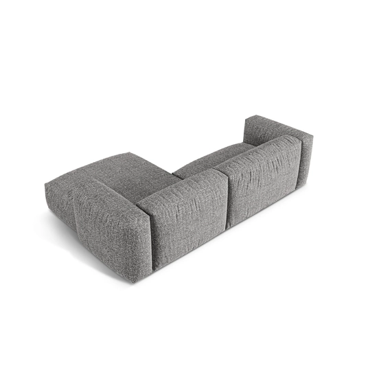 Boucle Modular Right Corner Sofa, "Martina", 2 Seats, 280x176x75, Graphite