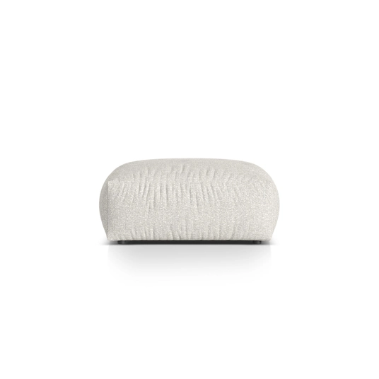 Boucle large pouf, "Martina", 1 Seat, 106x106x44, Grey Beige Melange
