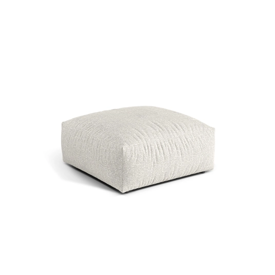 Boucle large pouf, "Martina", 1 Seat, 106x106x44, Grey Beige Melange