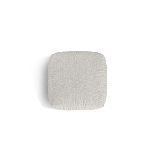 Boucle large pouf, "Martina", 1 Seat, 106x106x44, Grey Beige Melange