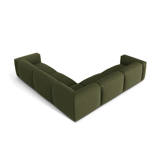 Modular Symmetrical Corner Sofa, "Martina", 5 Seats, 312x312x75, Green