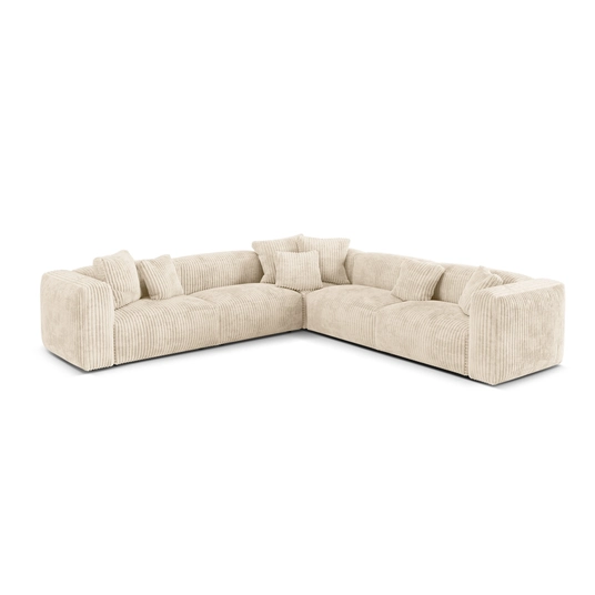 Modular Symmetrical Corner Sofa, "Martina", 5 Seats, 312x312x75, Light Beige