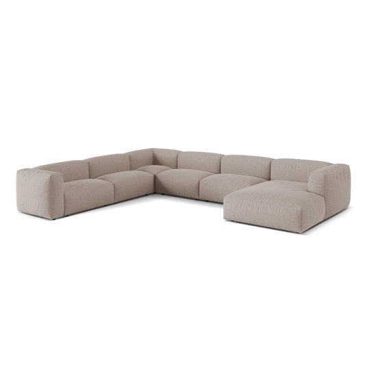 Modular Left Corner Sofa, "Martina", 6 Seats, 404x312x75, Dark Beige