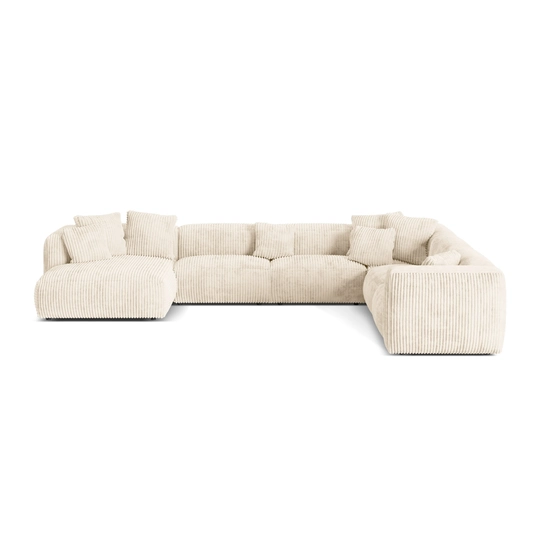 Modular Right Corner Sofa, "Martina", 6 Seats, 404x312x75, Light Beige