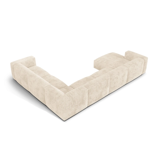 Modular Right Corner Sofa, "Martina", 6 Seats, 404x312x75, Light Beige