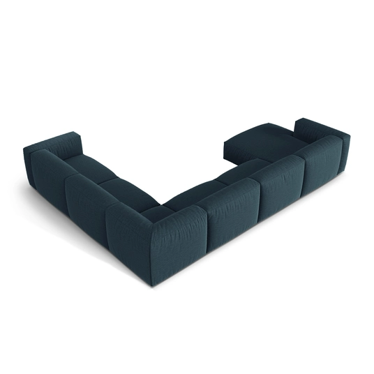 Modular Right Corner Sofa, "Martina", 6 Seats, 404x312x75, Blue Jeans