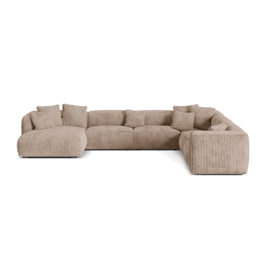 Modular Right Corner Sofa, "Martina", 6 Seats, 404x312x75, Acorn