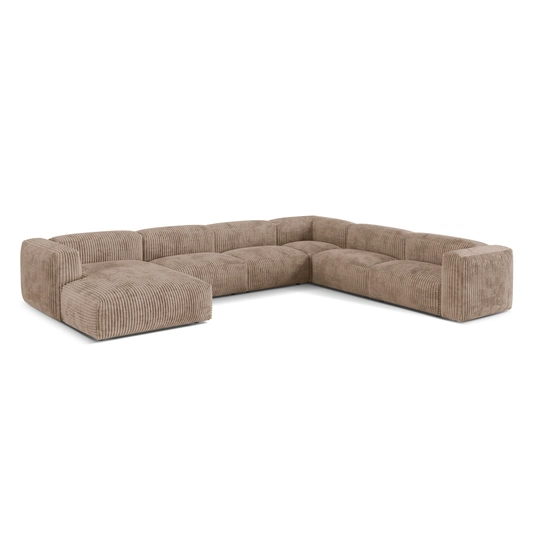 Modular Right Corner Sofa, "Martina", 6 Seats, 404x312x75, Acorn