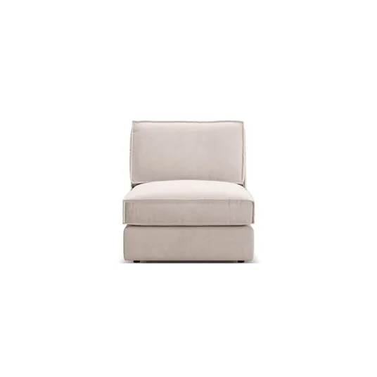 Velvet Modul Armless, "Pola", 1 Seat, 80x103x88, Beige