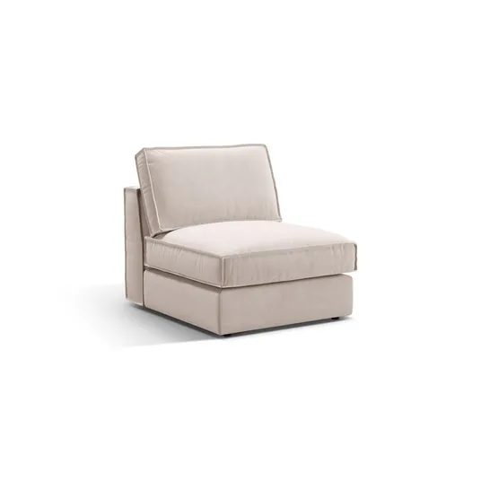 Velvet Modul Armless, "Pola", 1 Seat, 80x103x88, Beige