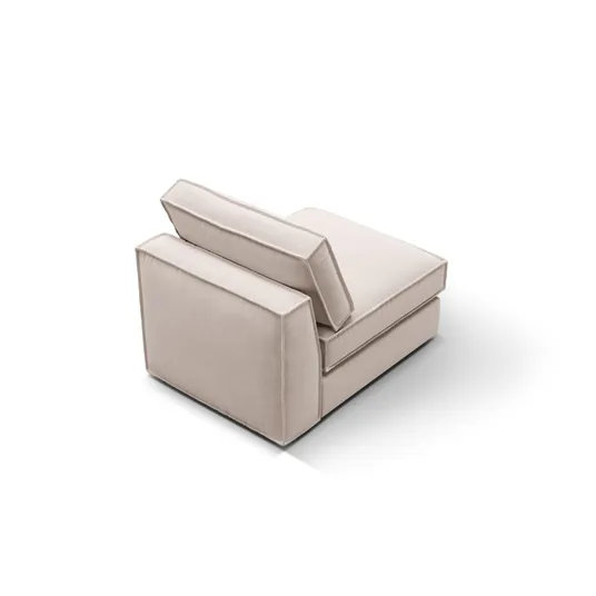 Velvet Modul Armless, "Pola", 1 Seat, 80x103x88, Beige