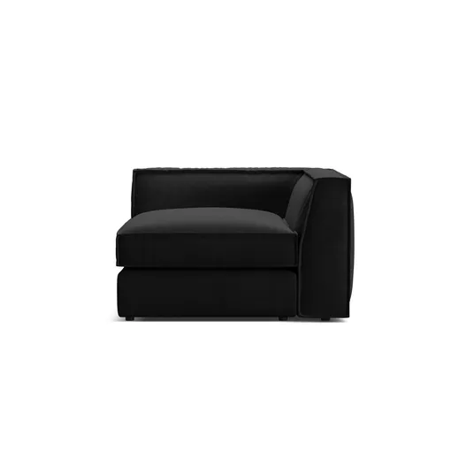Velvet Modul Corner, "Pola", 1 Seat, 103x103x88, Black