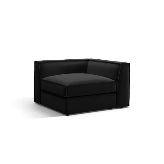 Velvet Modul Corner, "Pola", 1 Seat, 103x103x88, Black