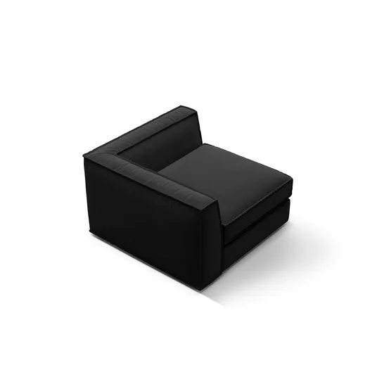 Velvet Modul Corner, "Pola", 1 Seat, 103x103x88, Black