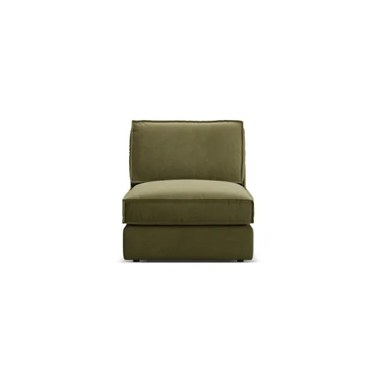Velvet Modul Armless, "Pola", 1 Seat, 80x103x88, Green