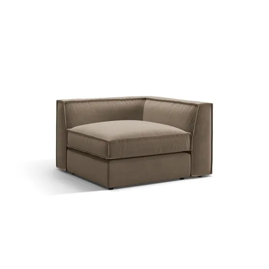 Velvet Modul Corner, "Pola", 1 Seat, 103x103x88, Grey Brown