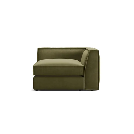 Velvet Modul Corner, "Pola", 1 Seat, 103x103x88, Green