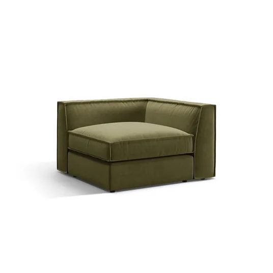 Velvet Modul Corner, "Pola", 1 Seat, 103x103x88, Green