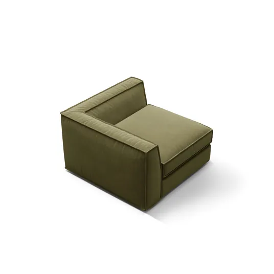Velvet Modul Corner, "Pola", 1 Seat, 103x103x88, Green