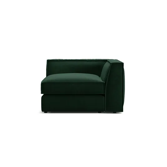 Velvet Modul Corner, "Pola", 1 Seat, 103x103x88, Bottle Green