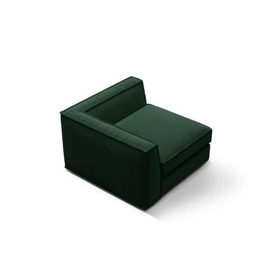 Velvet Modul Corner, "Pola", 1 Seat, 103x103x88, Bottle Green
