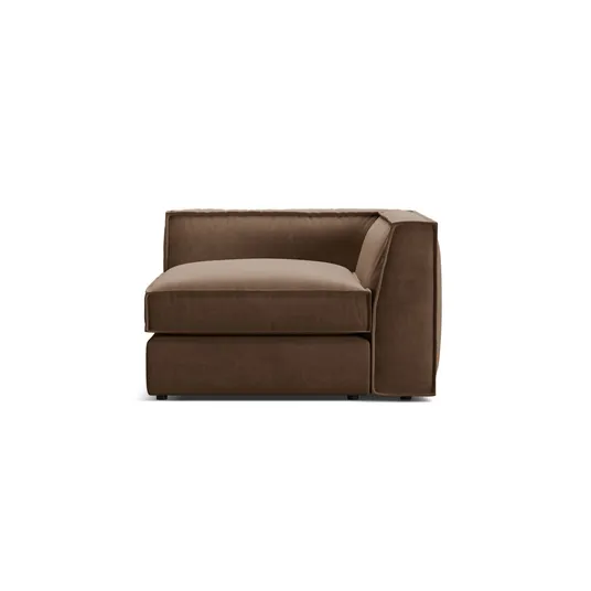 Velvet Modul Corner, "Pola", 1 Seat, 103x103x88, Chocolate