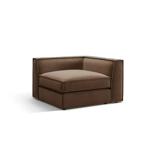 Velvet Modul Corner, "Pola", 1 Seat, 103x103x88, Chocolate