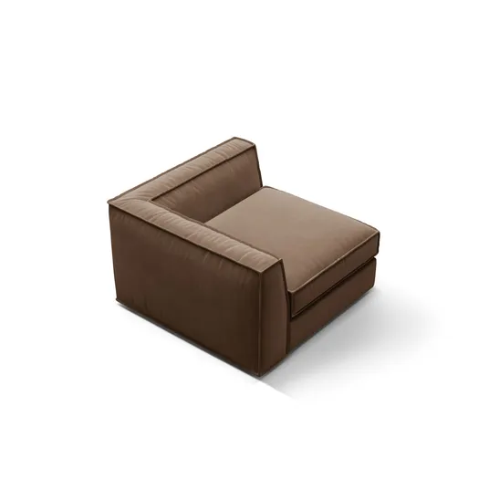 Velvet Modul Corner, "Pola", 1 Seat, 103x103x88, Chocolate